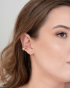 Piercing Pontos de Luz Quadrado Coloridos Banhado a Ouro 18K