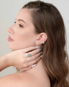 Piercing Pontos de Luz Quadrado Coloridos Banhado a Ouro 18K