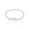 Bracelete Prego Liso Ródio Branco