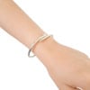 Bracelete Prego Liso Ródio Branco