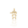 Pingente Menino Cravejado Cristal Vazado Banhado a Ouro 18K