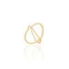 Anel Falange X Liso Tamanho 9 Banhado a Ouro 18K