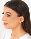 Trio Argolas Lisas Banhado a Ouro 18K