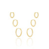 Trio Argolas Lisas Banhado a Ouro 18K