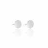 Brinco Redondo Flat Liso Ródio Branco