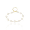 Pulseira Pérolas Achatadas Banhado a Ouro 18K