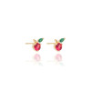 Brinco Fruta Cereja Banhado a Ouro 18K