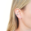 Piercing Retangulos Coloridos Detalhe Cravejado Cristal Ródio Branco