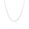Choker Malha Fita 4 mm Ródio Branco