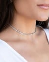 Choker Riviera Cristal Ródio Branco
