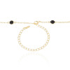 Choker Pontos de Luz Negros Banhado a Ouro 18K