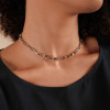 Choker Elos 11.5 x 5.5 MM Ródio Branco