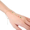 Pulseira de Mão Pontos de Luz Coloridos Banhado a Ouro 18K
