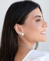 Ear Cuff Tarraxa Piercing Ródio Branco