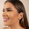 Ear Cuff Cristal Pontos de Luz Banhado a Ouro 18K