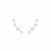 Ear Cuff Cristal Pontos de Luz Ródio Branco