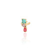 Piercing Colorido Quadrado Gota Oval Banhado a Ouro 18K