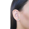 Ear Line Piercing Unilateral Colorido Pontos de Luz Corrente Banhado a Ouro 18K
