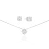 Conjunto Ponto de Luz Cristal Ródio Branco