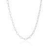 Choker Elos Ovais Lisos Ródio Branco