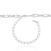 Choker Elos Ovais Lisos Ródio Branco