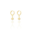 Brinco Argola Bolinha Lisa Banhado a Ouro 18K