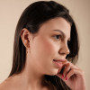 Brinco Argola Bolinha Lisa Banhado a Ouro 18K