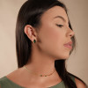 Choker Baguetes Coloridas Malha Bolinhas Banhado a Ouro 18K
