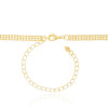 Choker Baguetes Coloridas Malha Bolinhas Banhado a Ouro 18K
