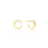 Brinco Argola Pontos de Luz Cravejado Banhado a Ouro 18K