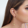 Brinco Rabo de Rato Bola Lisa Banhado a Ouro 18K