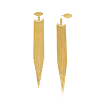 Ear Jacket Franja Base Oval Banhado a Ouro 18K