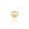 Anel de Dedinho Liso Tamanho 9 Banhado a Ouro 18K