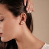 Brinco Pérola Modelo Shell 10 mm Banhado a Ouro 18K