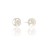 Brinco Pérola Modelo Shell 10 mm Ródio Branco