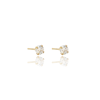 Brinco Ponto de Luz Zircônia 4 mm Banhado a Ouro 18K