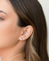 Brinco Ponto de Luz Cristal 7 mm Banhado a Ouro 18K