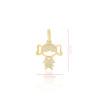 Pingente Menina Cristal Cravejado Banhado a Ouro 18K