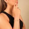 Pulseira Elos Corações Zircônia Cristal Banhado a Ouro 18K