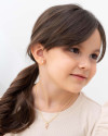 Brinco Infantil Milk Shake Cristal Banhado a Ouro 18K