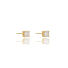 Brinco Ponto de Luz Zircônia Cristal 5 mm Banhado a Ouro 18K