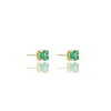 Brinco Ponto de Luz Turmalina 5 mm Banhado a Ouro 18K
