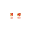 Brinco Ponto de Luz Rubi 5 mm Banhado a Ouro 18K
