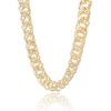 Gargantilha Choker Elos Grumet Banhado a Ouro 18K