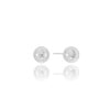 Brinco Bolinha Lisa 8 MM Ródio Branco
