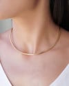 Gargantilha Aro Tubo Lisa Banhado a Ouro 18K