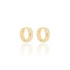 Brinco Argola Lisa Tamanho P Banhado a Ouro 18K