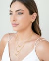 Brinco Argola Lisa Tamanho P Banhado a Ouro 18K