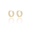Brinco Argola Lisa Tamanho M Banhado a Ouro 18K
