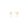 Brinco Estrela Lisa Banhado a Ouro 18K